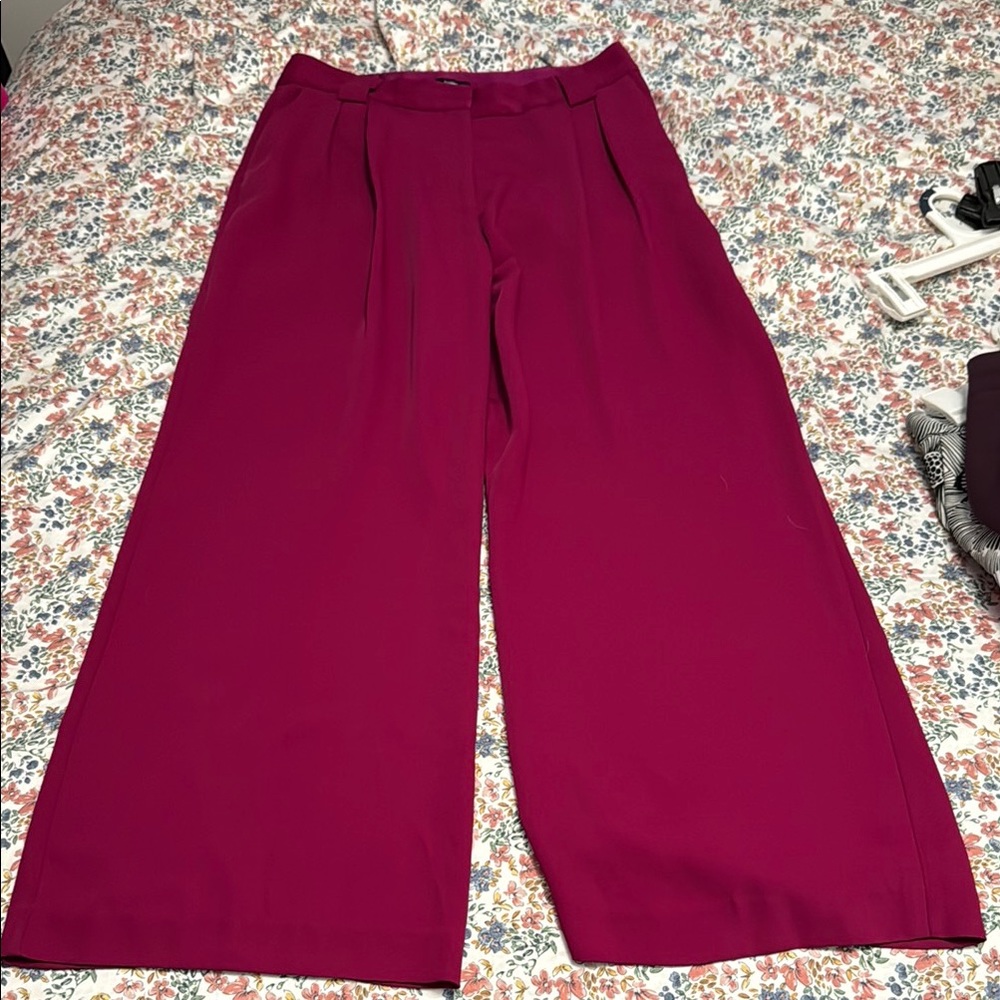 Express Fuchsia Wide-Leg Stylist Pants
